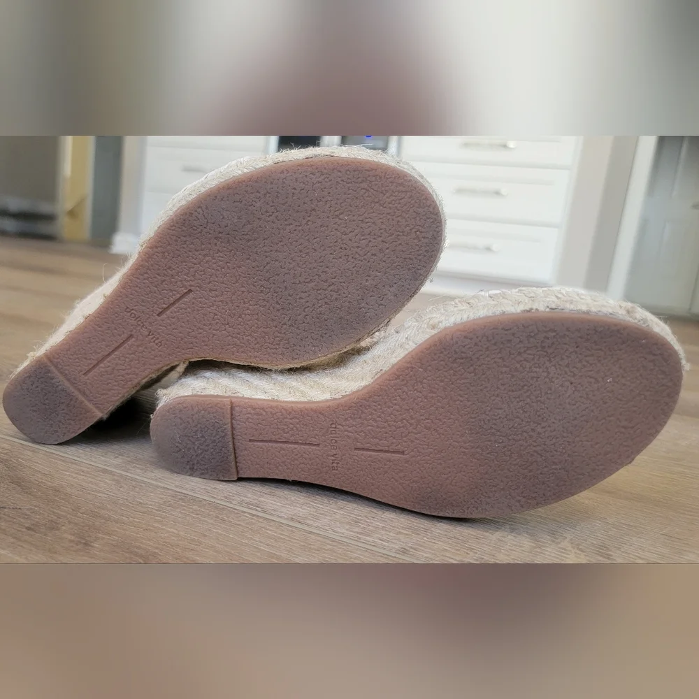 DOLCE VITA Women's Size 8 Noor Wedge Sandal Snake Print Leather. Espadrille - Picture 11 of 11